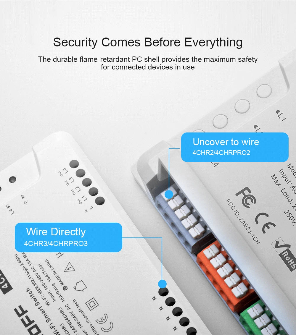 Módulo WiFi Inteligente 4 Canais para Automação Total SONOFF 4CH R3 / 4CH PRO R3