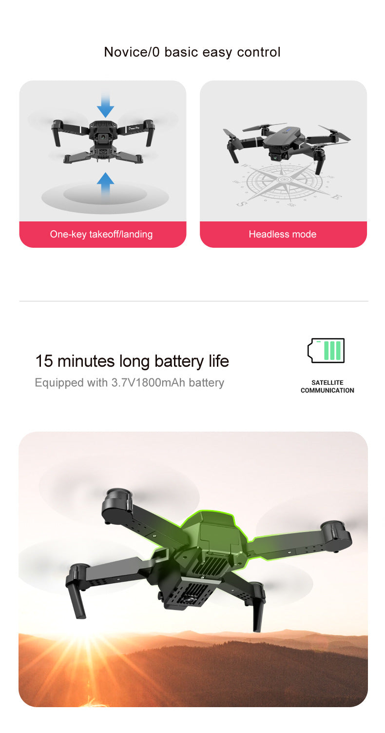 Drone com Câmara Dupla e Fluxo Óptico – Ideal para Iniciantes