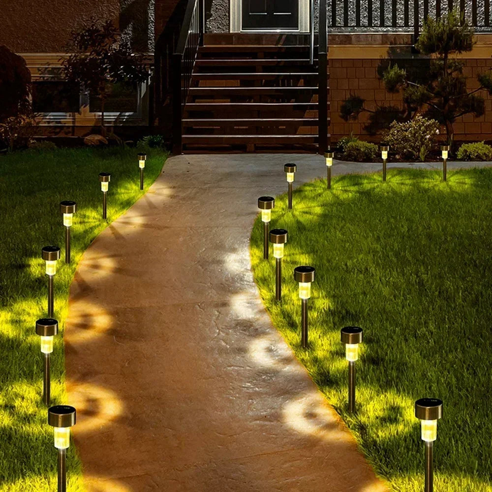 Luz solar externa para jardim, à prova d'água, com LED.