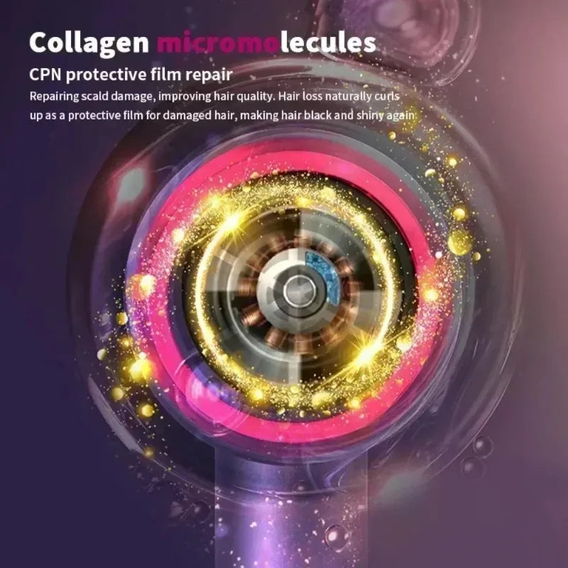 Secador de Cabelo de Alta Velocidade com Iões Negativos e Controlo Inteligente de Temperatura