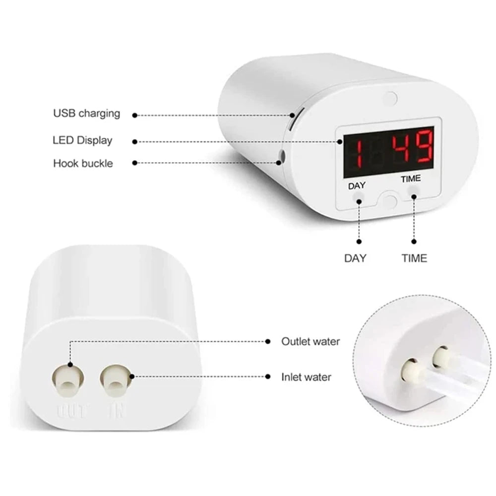 Kit de rega Automática Inteligente – Sistema de Gotejamento para Plantas (2 a 16 Cabeças)