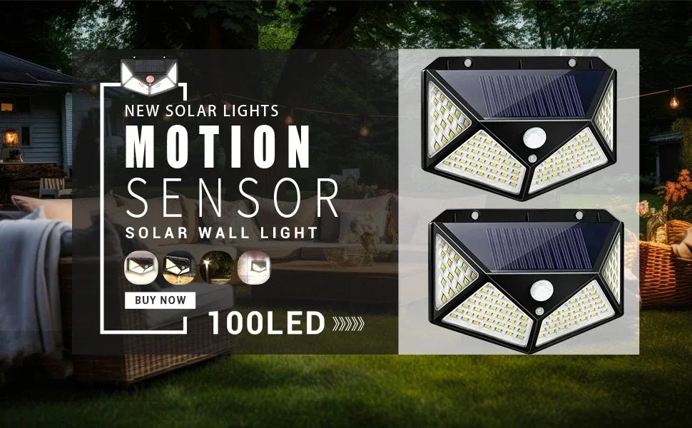 Luz solar externa para jardim, à prova d'água, com LED.