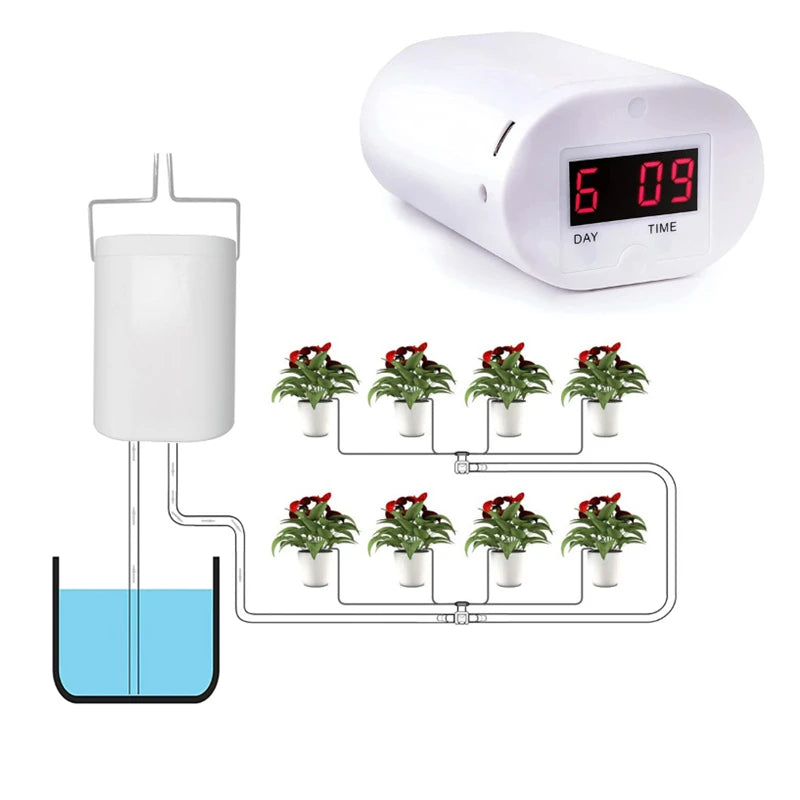 Kit de rega Automática Inteligente – Sistema de Gotejamento para Plantas (2 a 16 Cabeças)