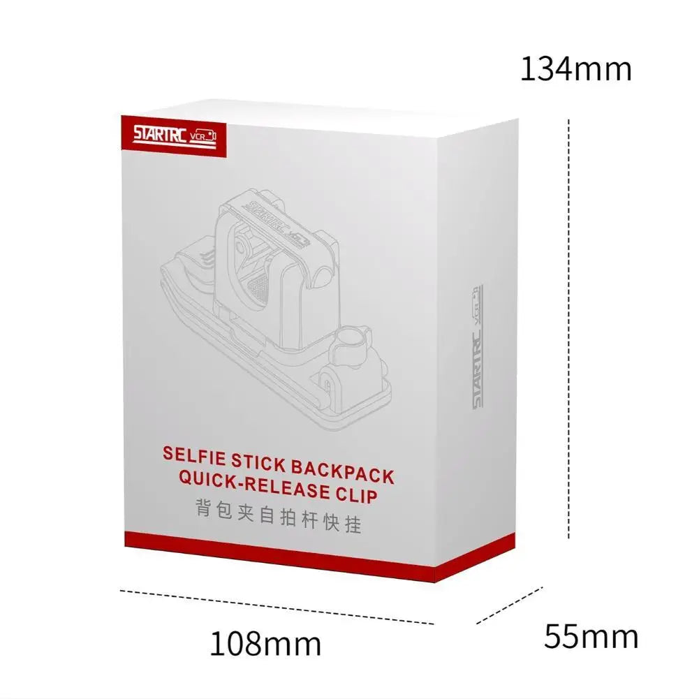 Clipe para mochila para câmera de selfie estilo bastão esportivo, compatível com Insta360/DJI