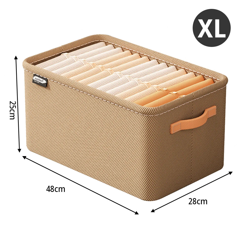 Caixa Organizadora de Roupa Dobrável com Estrutura Reforçada