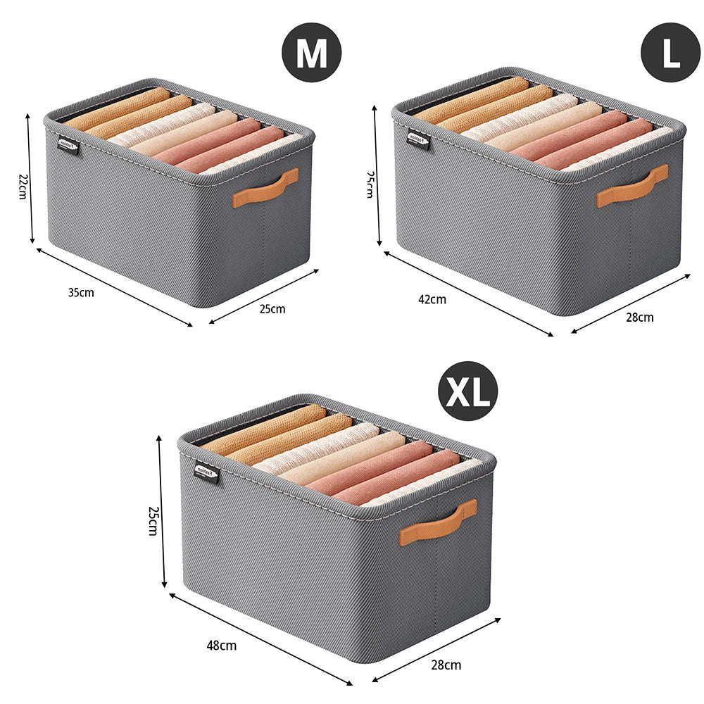 Caixa Organizadora de Roupa Dobrável com Estrutura Reforçada
