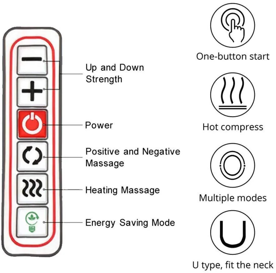 Massageador Eléctrico Inteligente para Pescoço e Ombros