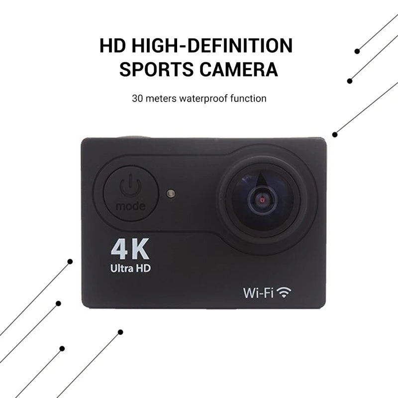 Câmara de Ação Ultra HD 4K – Desportos, Aventura e Gravação Subaquática