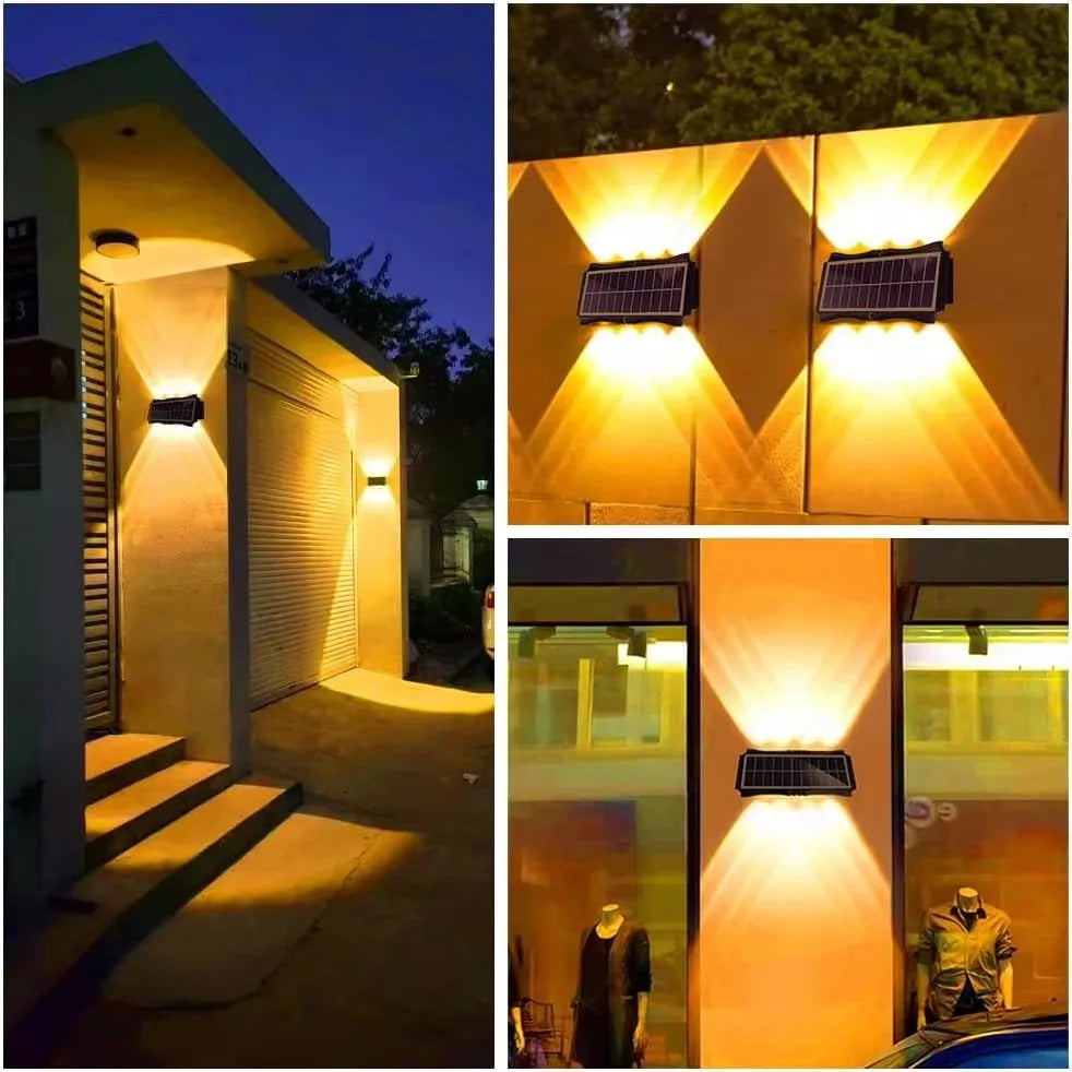 Candeeiro Solar de Parede LED para Exterior – Iluminação Decorativa