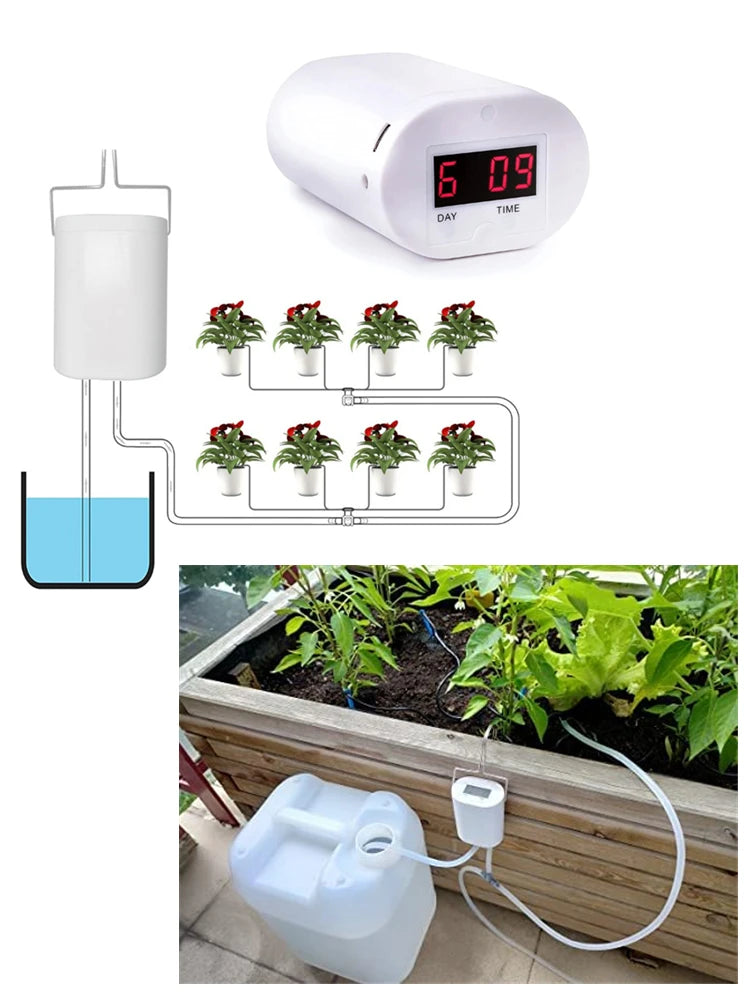 Kit de rega Automática Inteligente – Sistema de Gotejamento para Plantas (2 a 16 Cabeças)