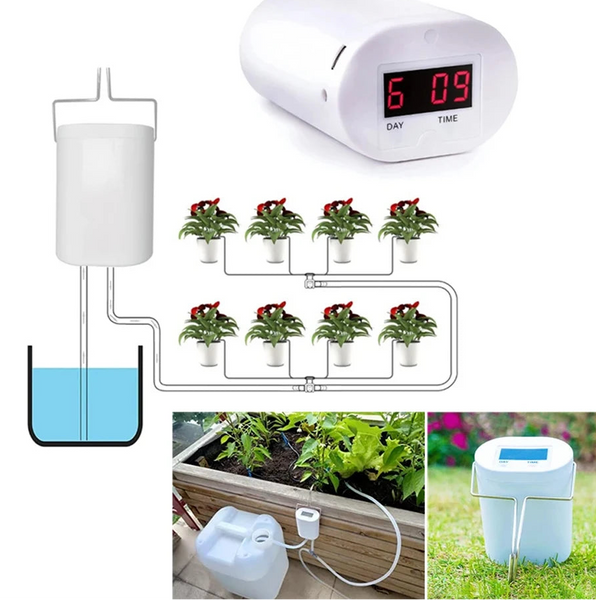 Kit de rega Automática Inteligente – Sistema de Gotejamento para Plantas (2 a 16 Cabeças)
