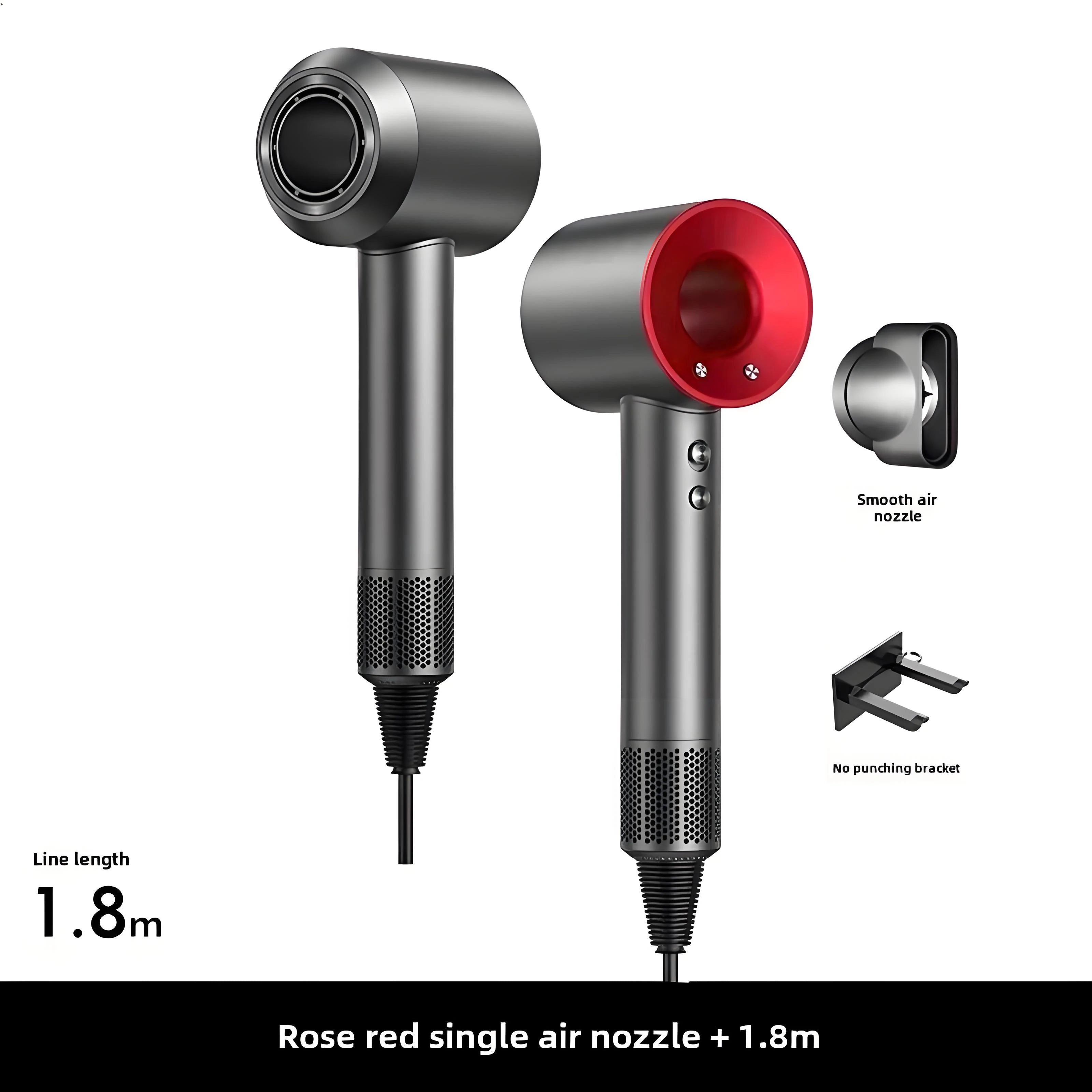 Secador de Cabelo de Alta Velocidade com Iões Negativos e Controlo Inteligente de Temperatura