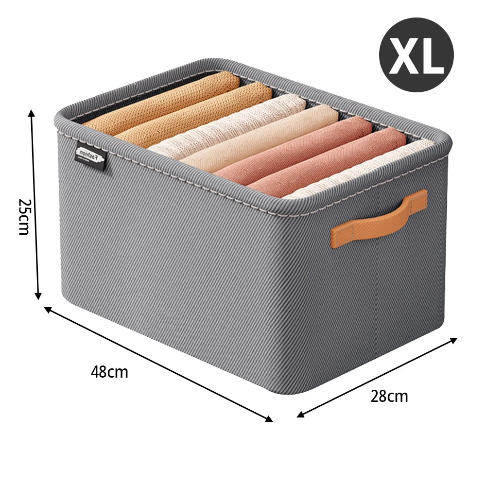 Caixa Organizadora de Roupa Dobrável com Estrutura Reforçada