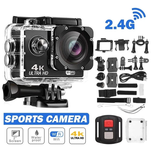 Câmara de Ação Ultra HD 4K – Desportos, Aventura e Gravação Subaquática
