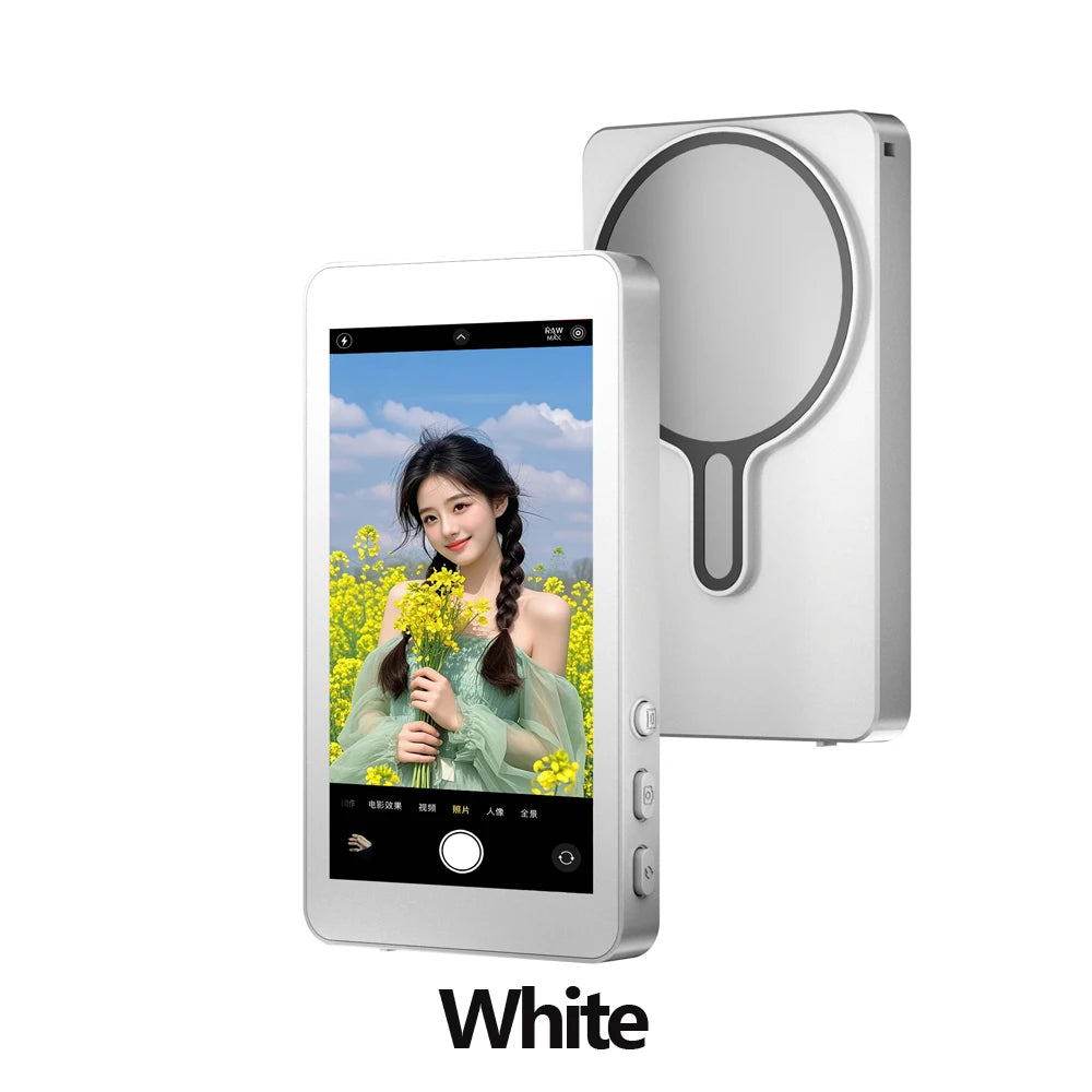 Monitor Selfie Magnético para Telemóvel com Bluetooth – Ideal para Vlog, Lives e Vídeos