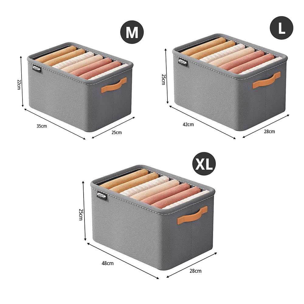 Caixa Organizadora de Roupa Dobrável com Estrutura Reforçada