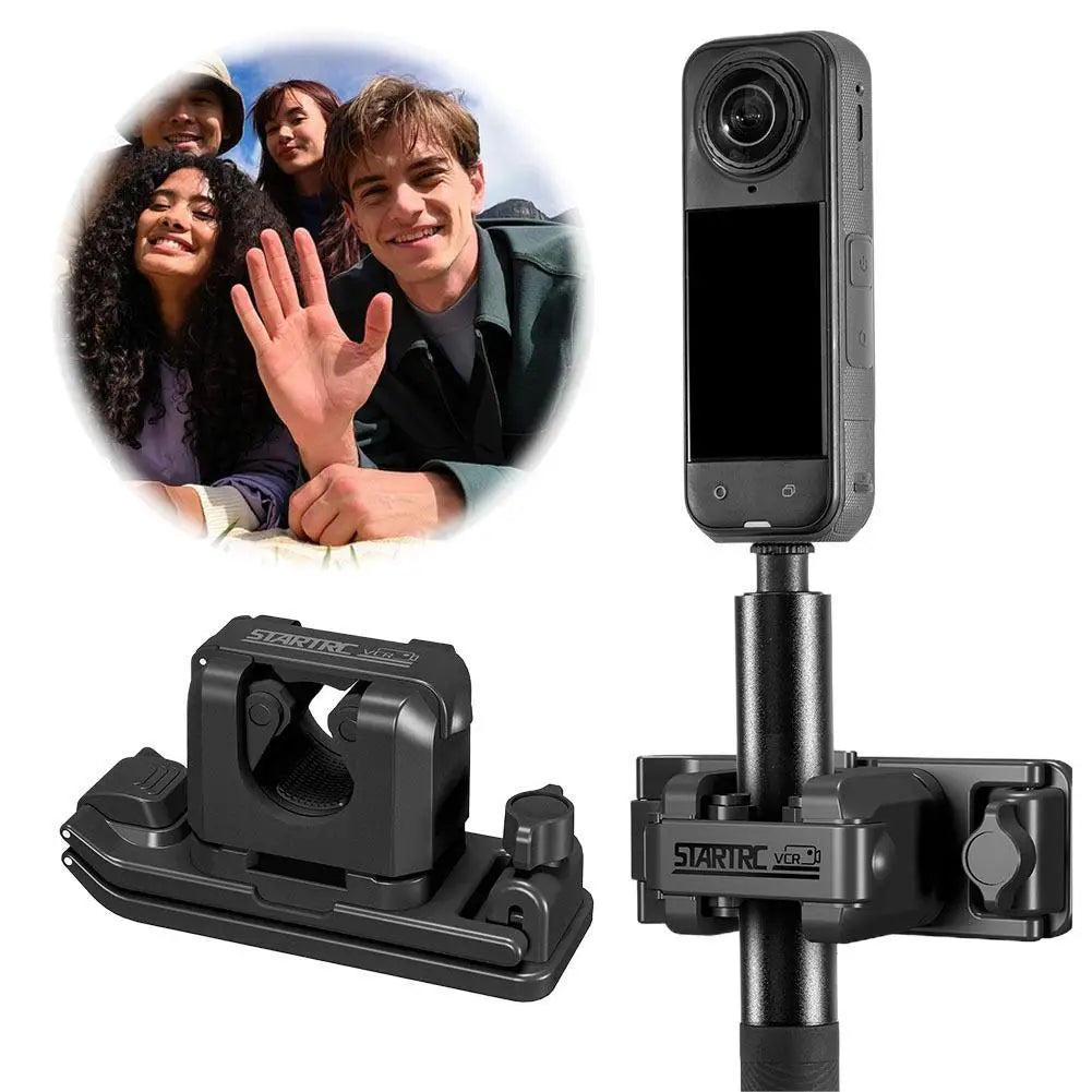 Clipe para mochila para câmera de selfie estilo bastão esportivo, compatível com Insta360/DJI