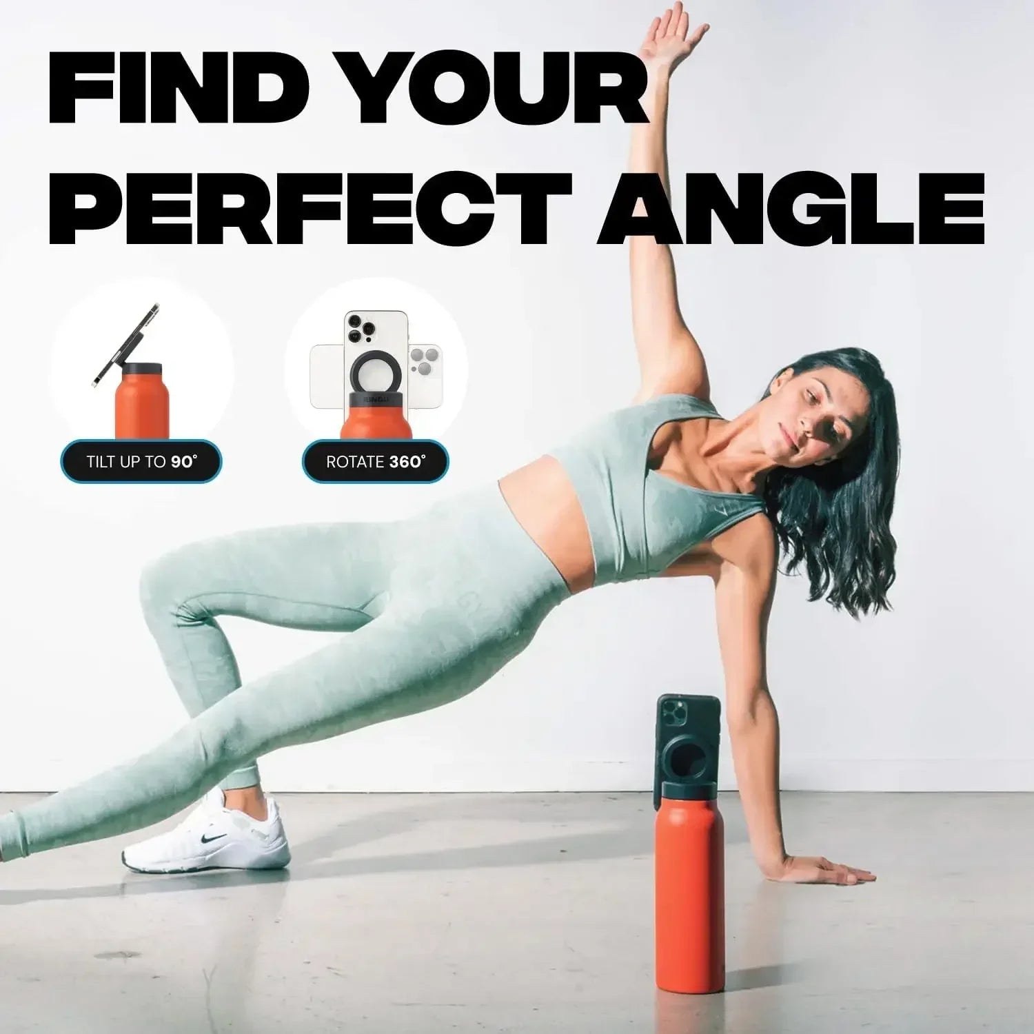 Garrafa Térmica Desportiva com Suporte Magnético para Telemóvel