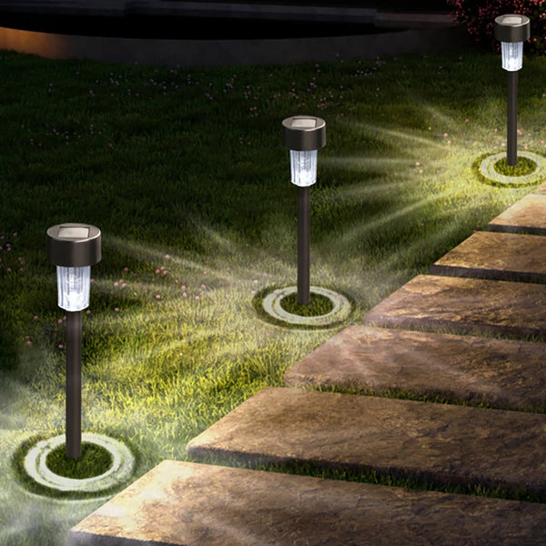 Luminária solar externa para jardim, à prova d'água.