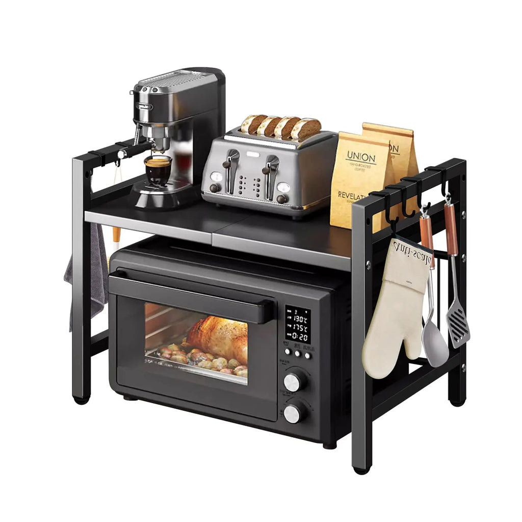 Prateleira de Cozinha Ajustável para Micro-ondas e Arrumação – 42 a 64 cm