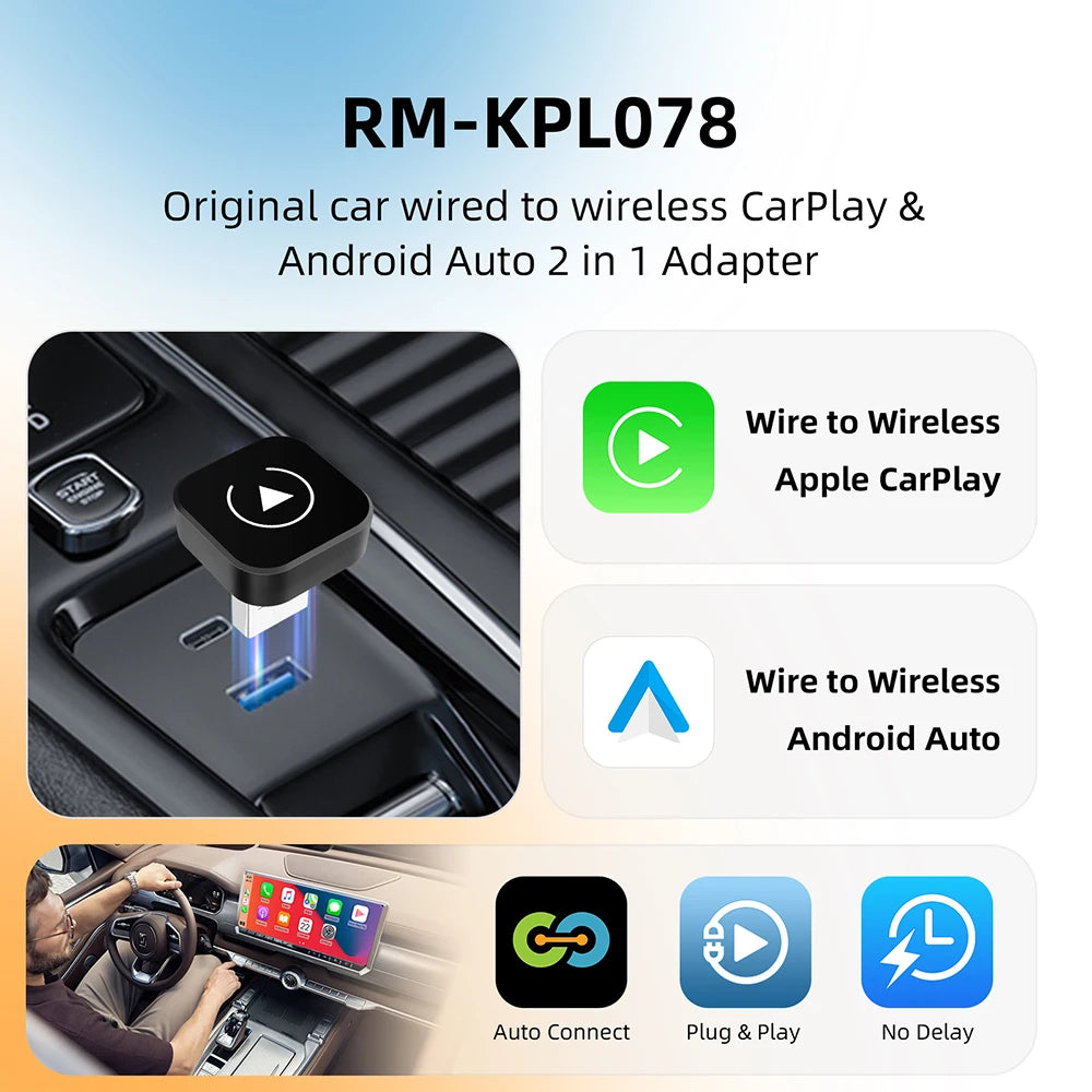Wireless CarPlay e Android Auto