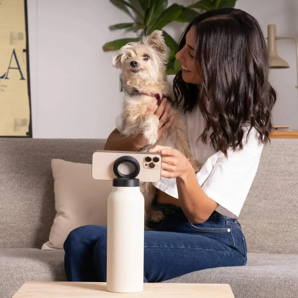 Garrafa Térmica Desportiva com Suporte Magnético para Telemóvel