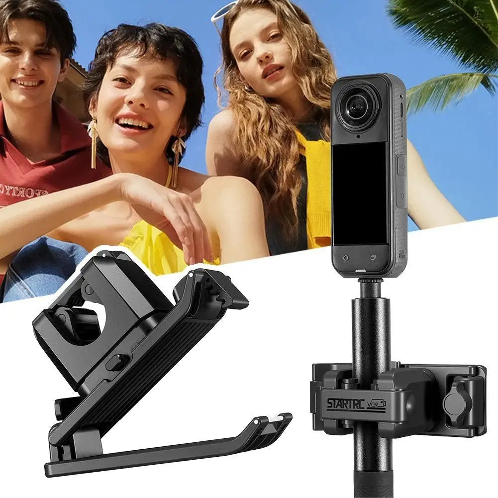 Clipe para mochila para câmera de selfie estilo bastão esportivo, compatível com Insta360/DJI