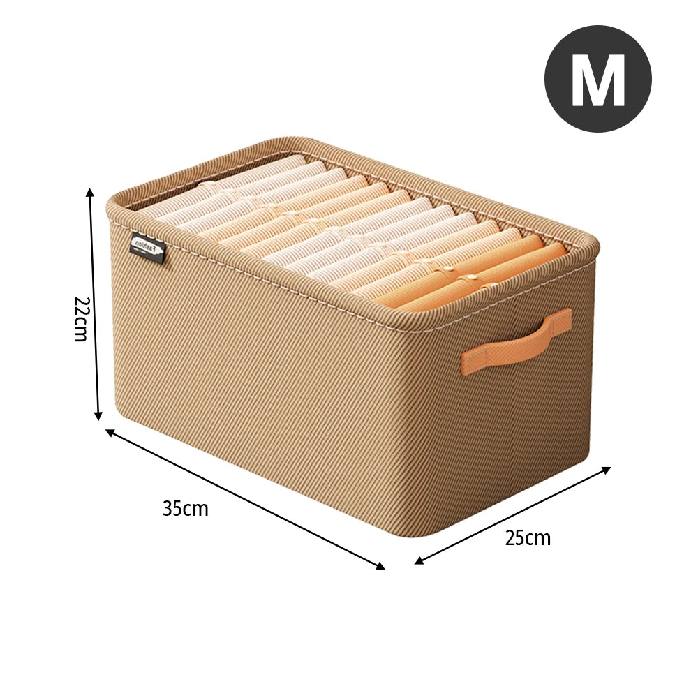 Caixa Organizadora de Roupa Dobrável com Estrutura Reforçada